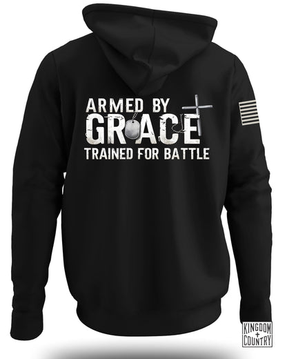 Armed by Grace Trained for Battle Hoodie product type