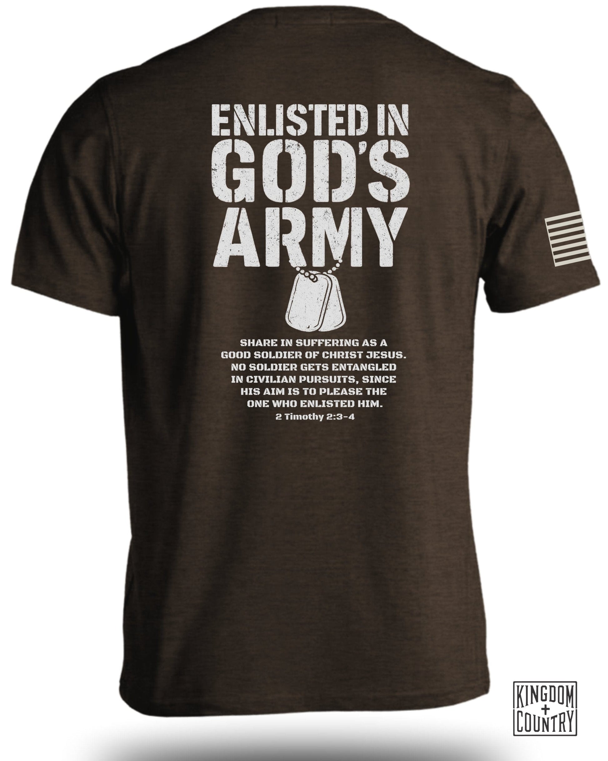 Enlisted in God's Army Inspiring Message Shirt product