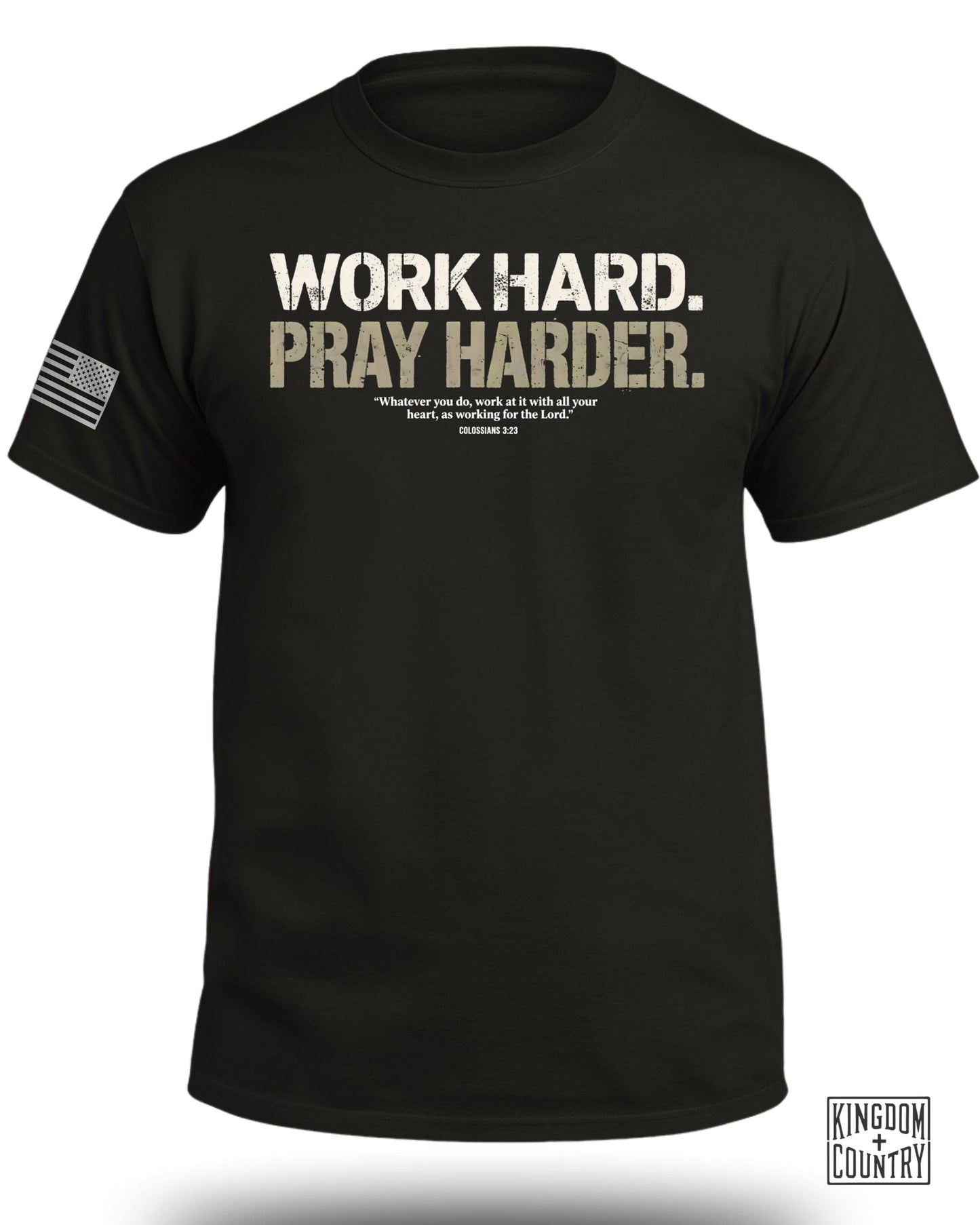 Work Hard Pray Harder Motivational T-shirt