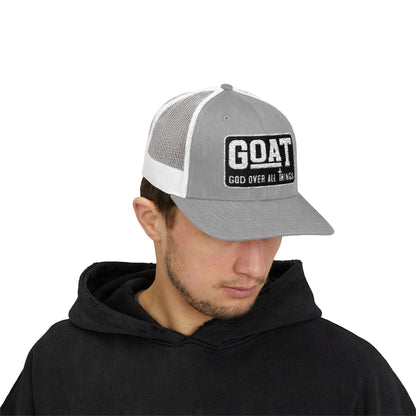 GOAT-God Over All Things Snapback Trucker Cap