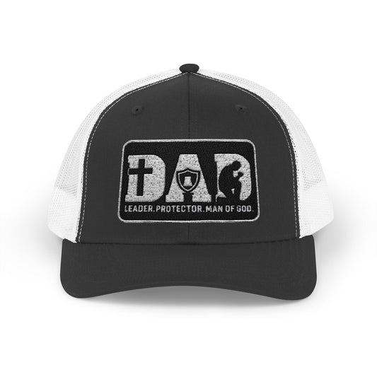 Dad-Leader Protector Man of God Snapback Trucker Cap