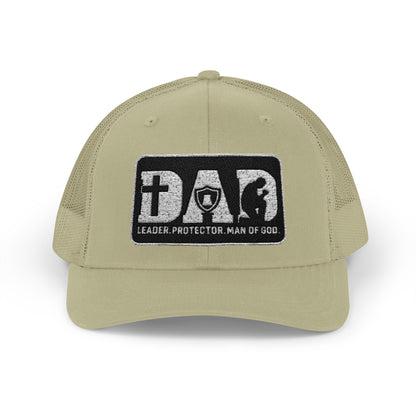 Dad-Leader Protector Man of God Snapback Trucker Cap