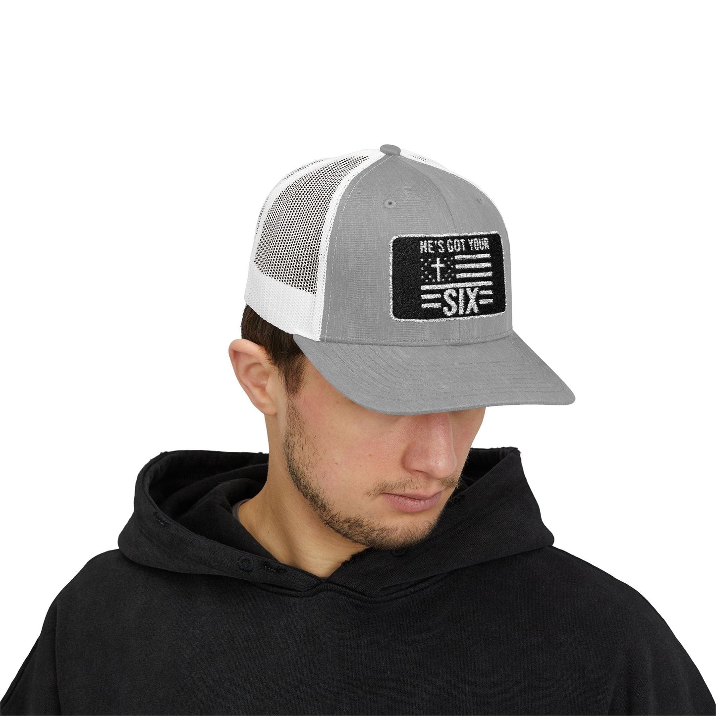 He's Got Your Six Snapback Trucker Cap