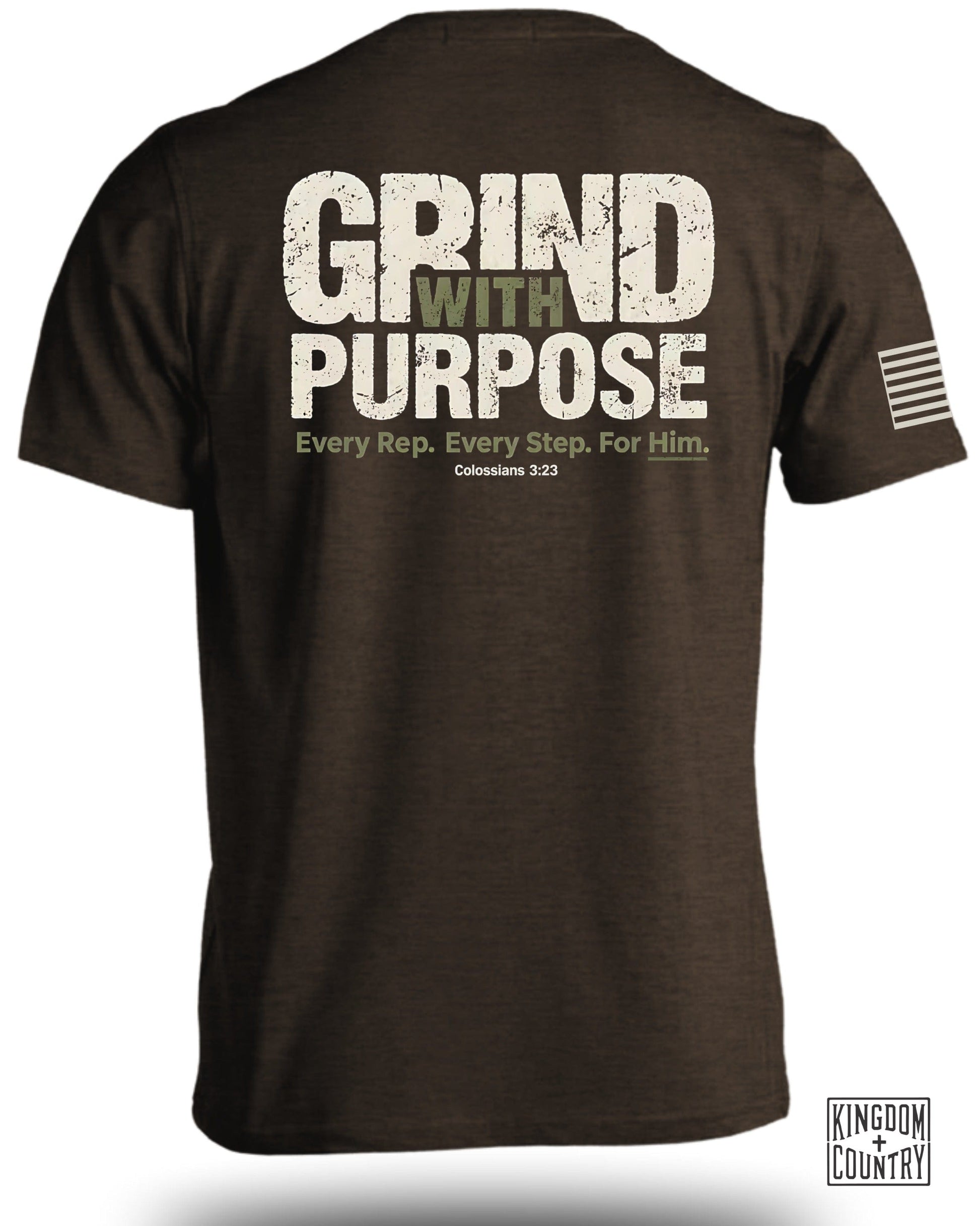 GRIND WITH PURPOSE Inspirational Message T-shirt product type