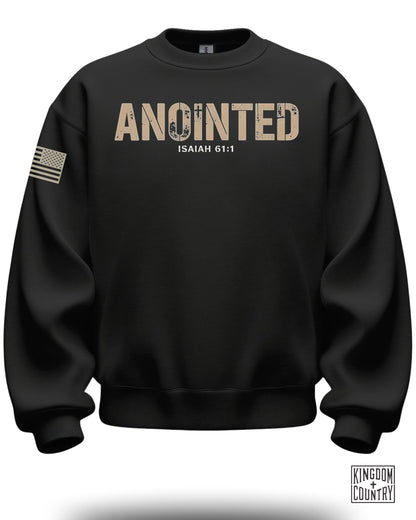 Anointed Isaiah 61:1 Sweatshirt Military Design