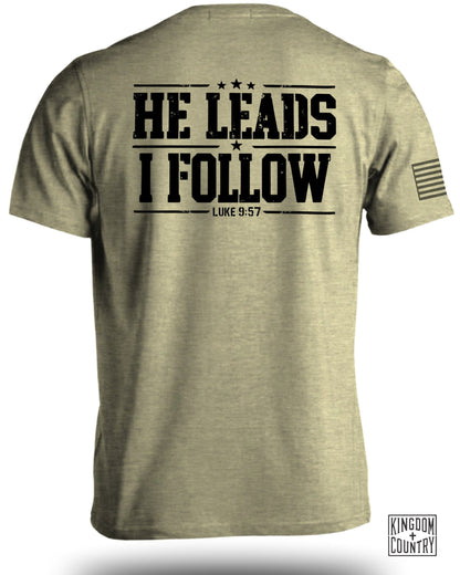 He Leads I Follow Luke 9:57 Text Graphic product