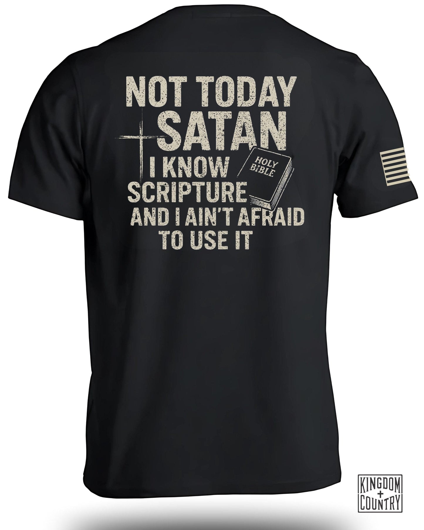 Not Today Satan I Know Scripture T-Shirt product