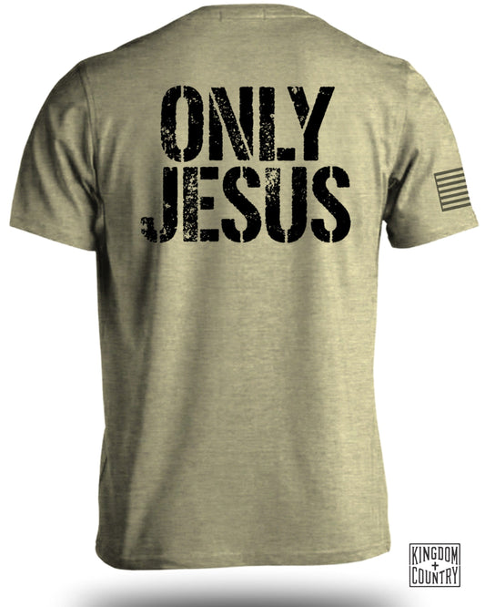 ONLY JESUS Graphic Patriotic Flag T-shirt product