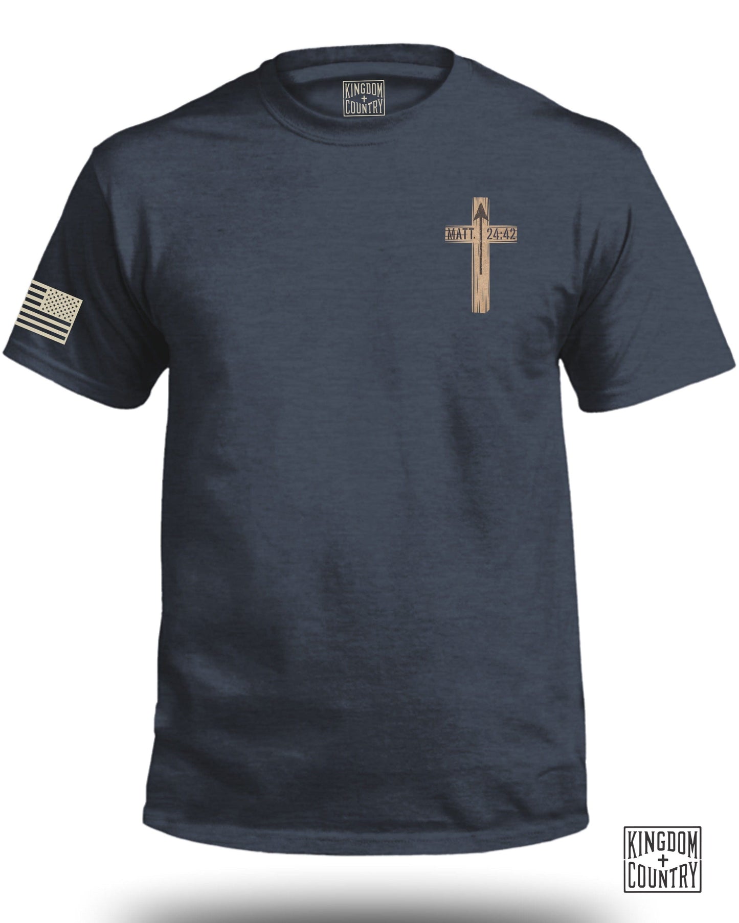 Flag and Cross Graphic T-Shirt Religious Apparel product type