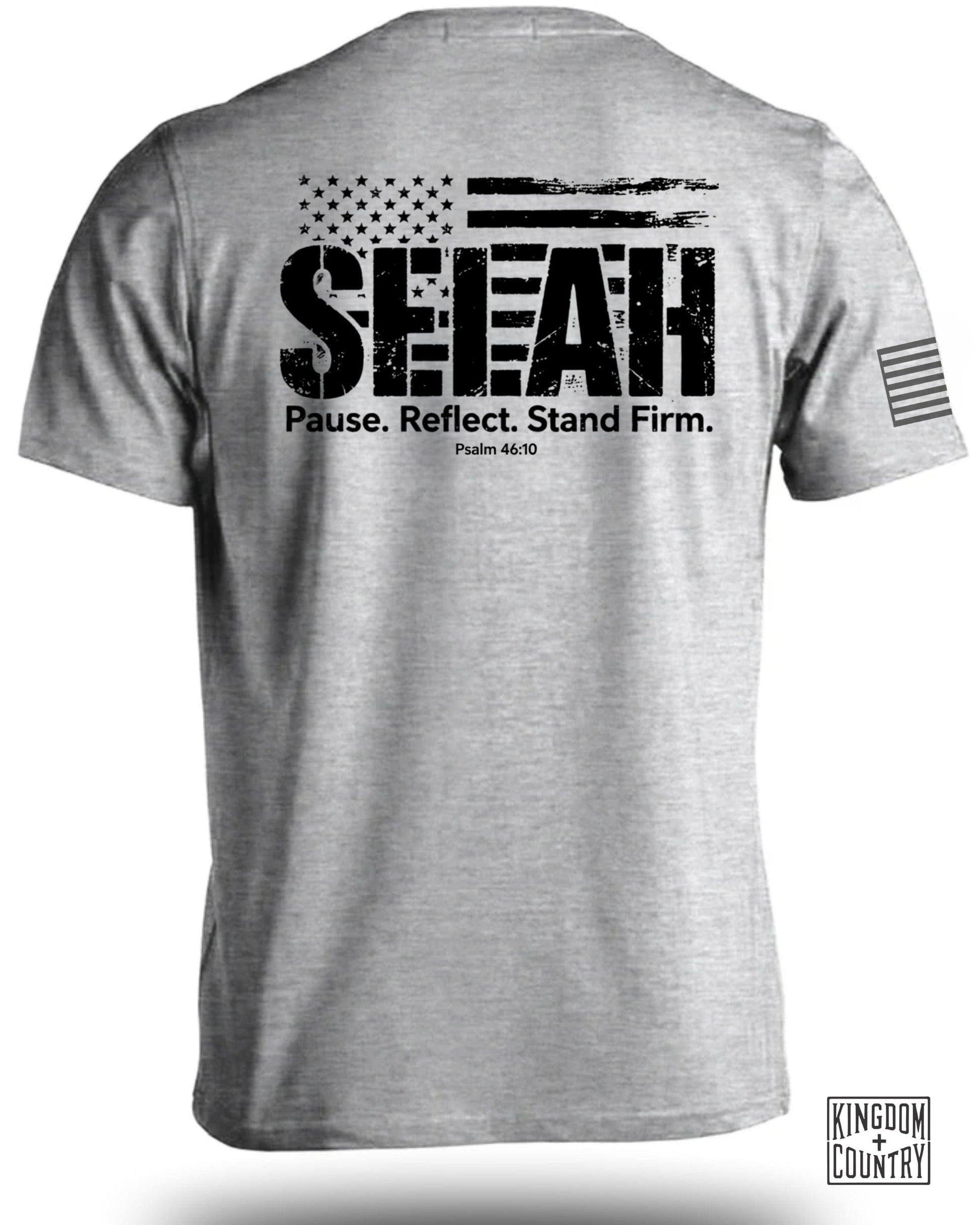 Patriotic Pause Reflect Stand Firm Graphic Shirt product