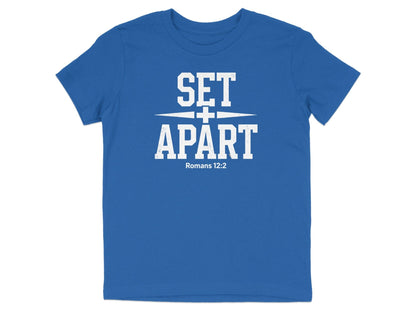 Blue Set Apart Romans 12:2 Graphic Tee Product