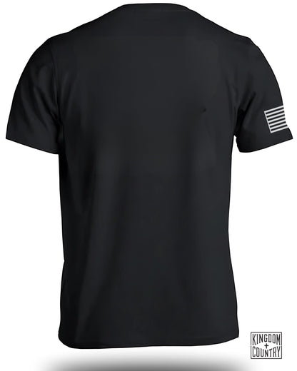 Kingdom Country Black T Shirt with Flag Design product type