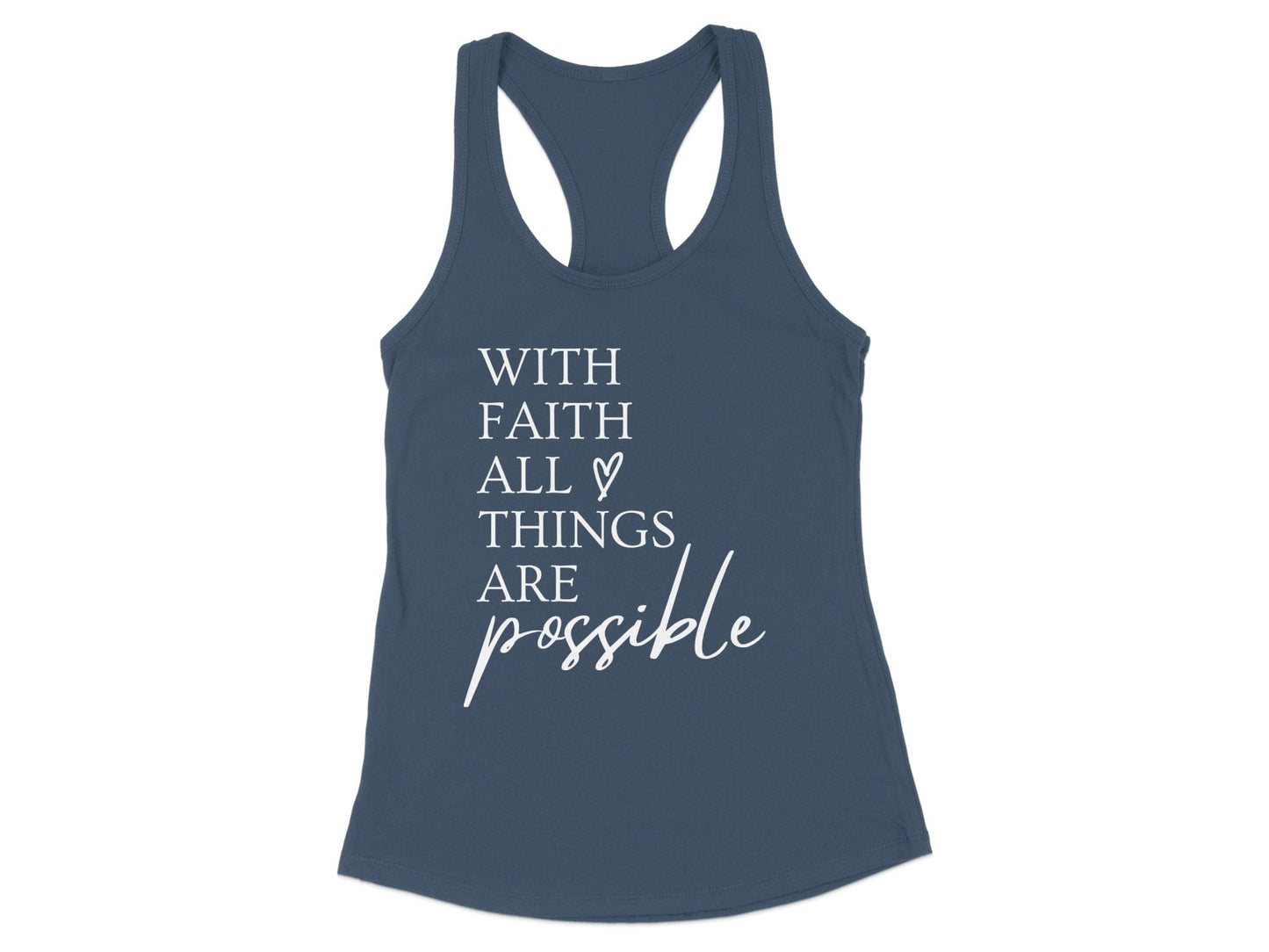 With Faith All Things Are Possible tank top product