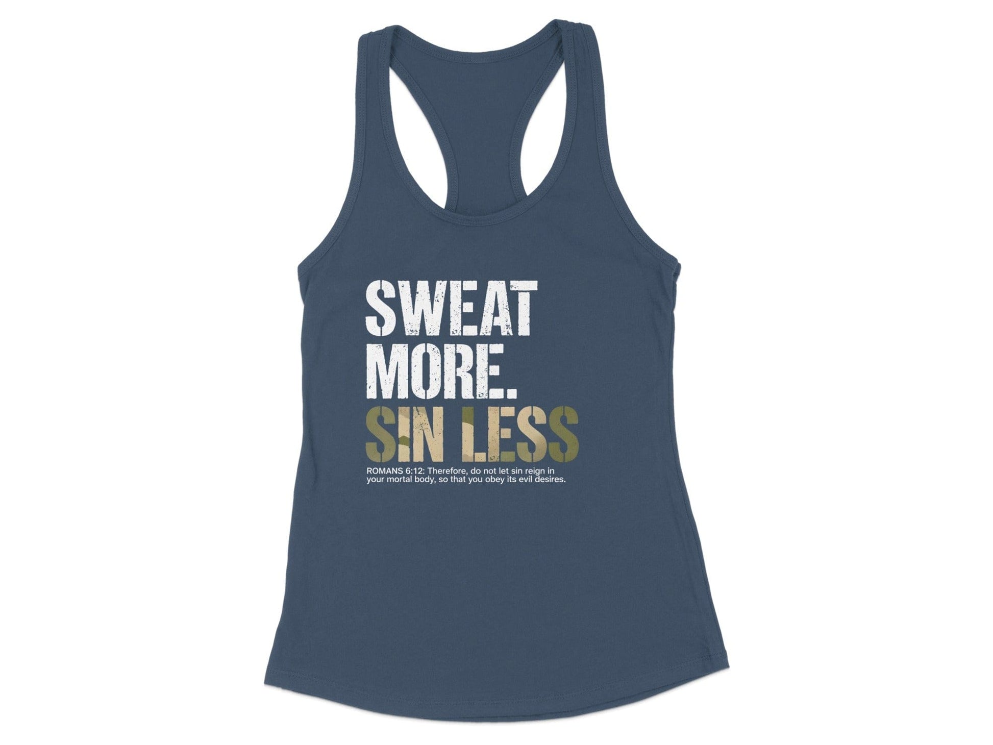 Sweat More Sin Less Motivational Tank Top