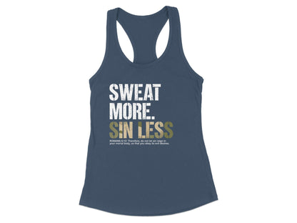 Sweat More Sin Less Motivational Tank Top