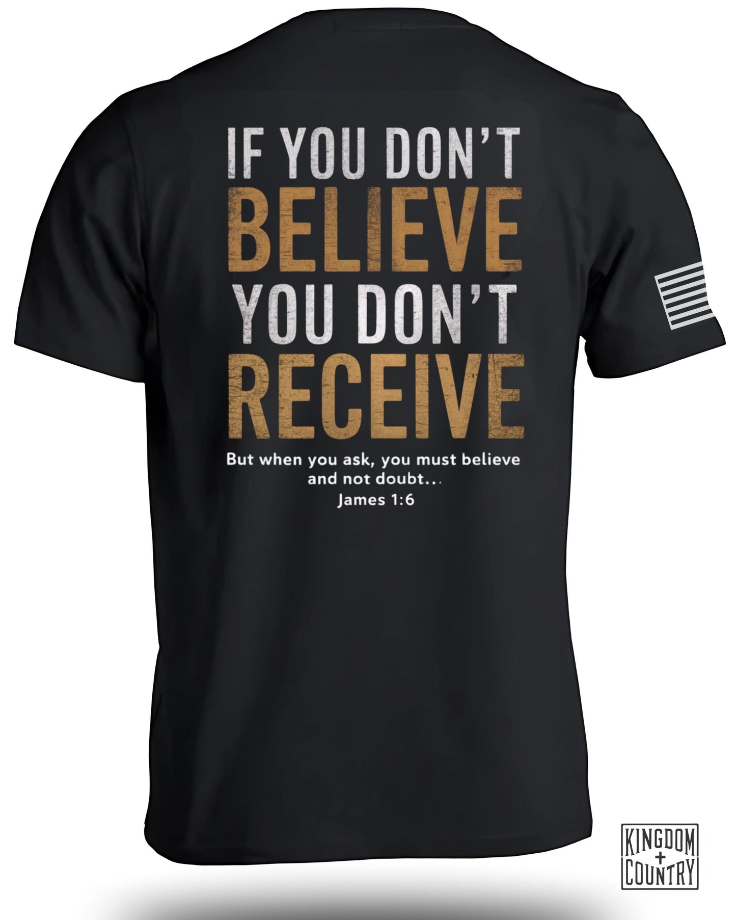 Inspirational Faith Message T-shirt Believe Receive product type