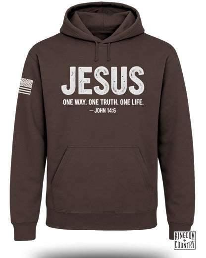 Jesus One Way One Truth One Life John 14 6 Hoodie Product