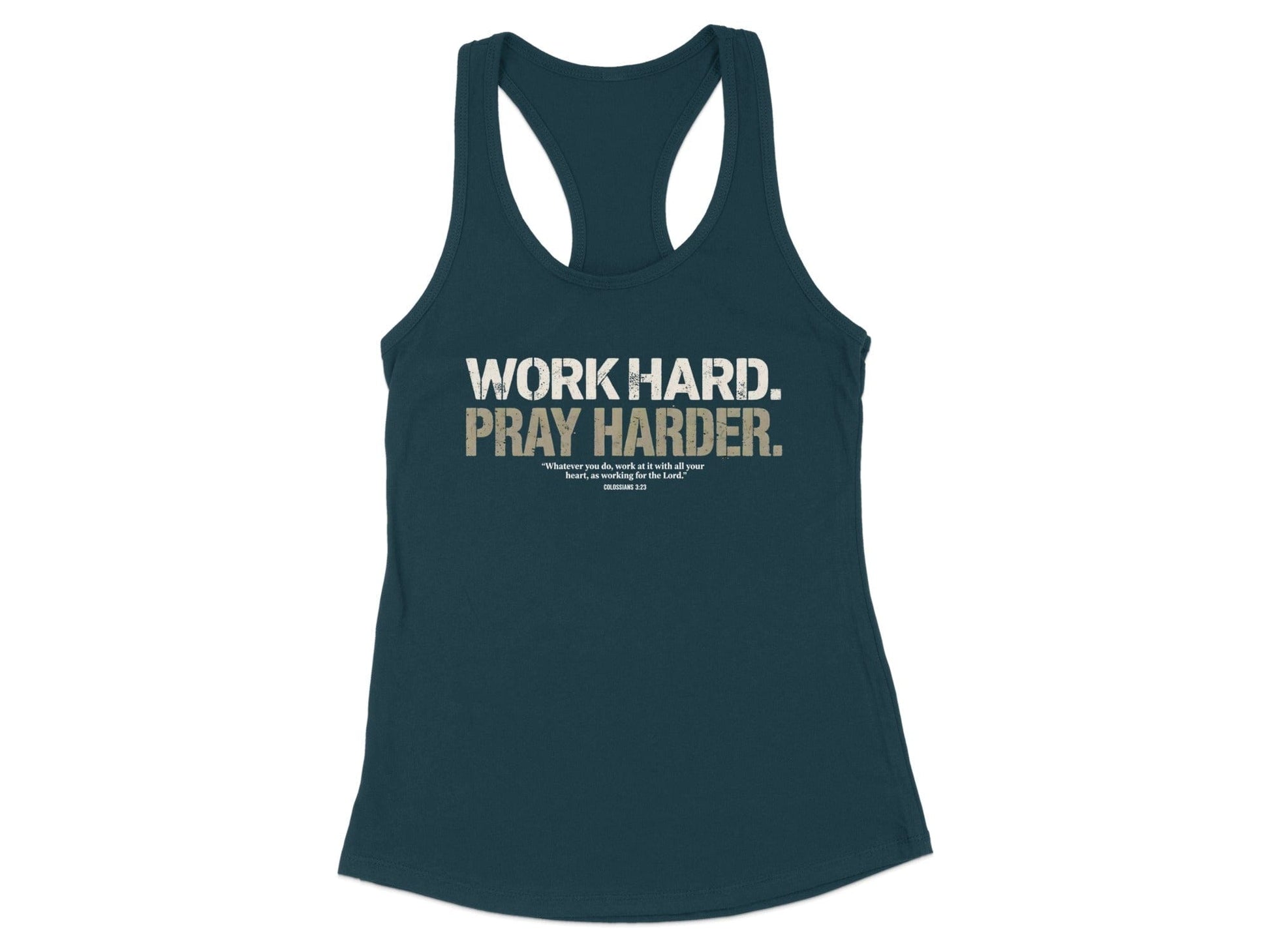 Work Hard Pray Harder Racerback Tank Top product