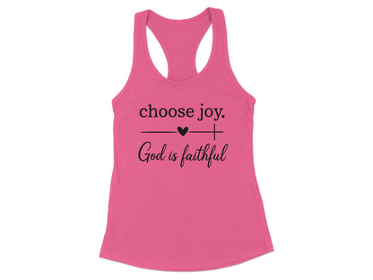 Choose Joy God Is Faithful Racerback Tank product