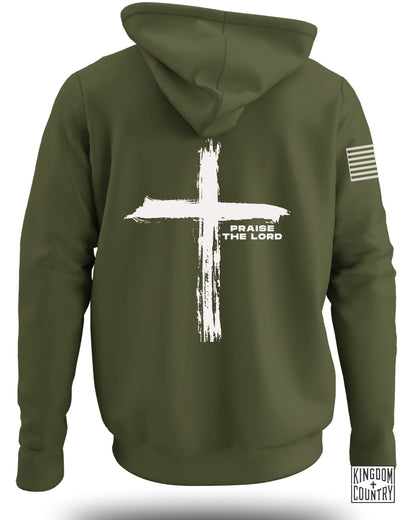 Praise The Lord Cross Hoodie Christian Apparel Product