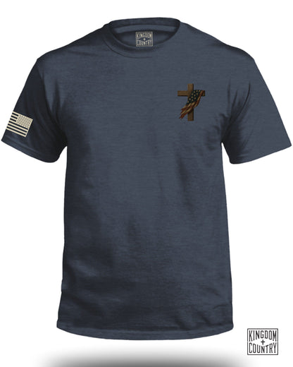 American Flag Cross USA Patriotic Graphic Tee product