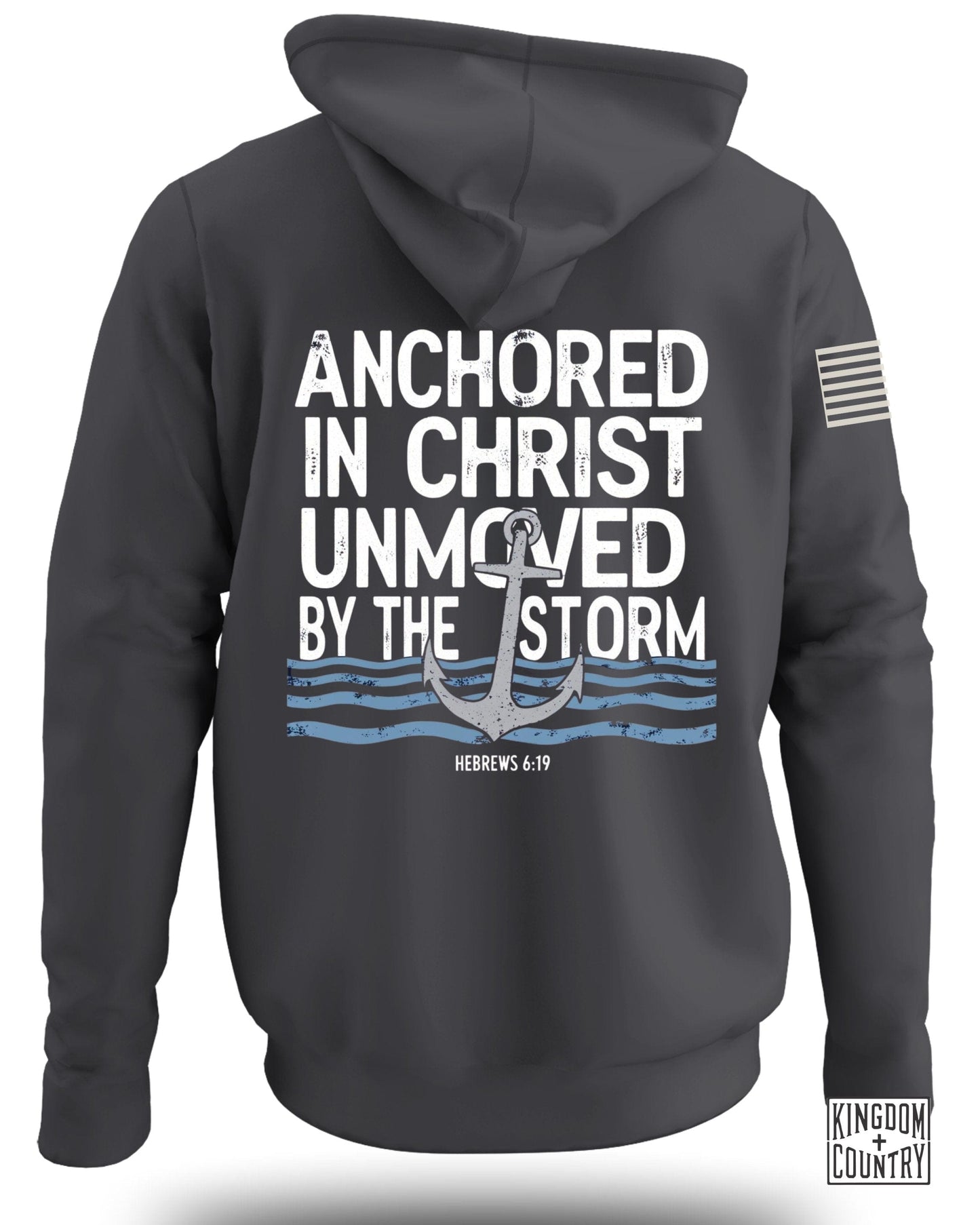 Anchored in Christ Unmoved by the Storm hoodie product