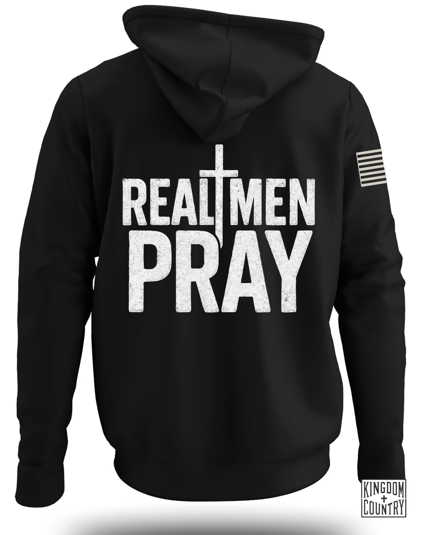 Real Men Pray Hooded Sweatshirt for Christian Men
