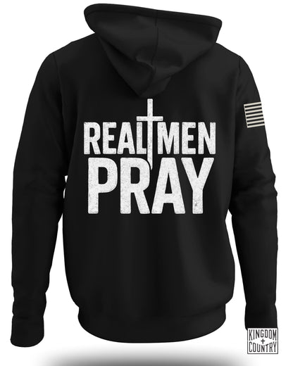 Real Men Pray Hooded Sweatshirt for Christian Men