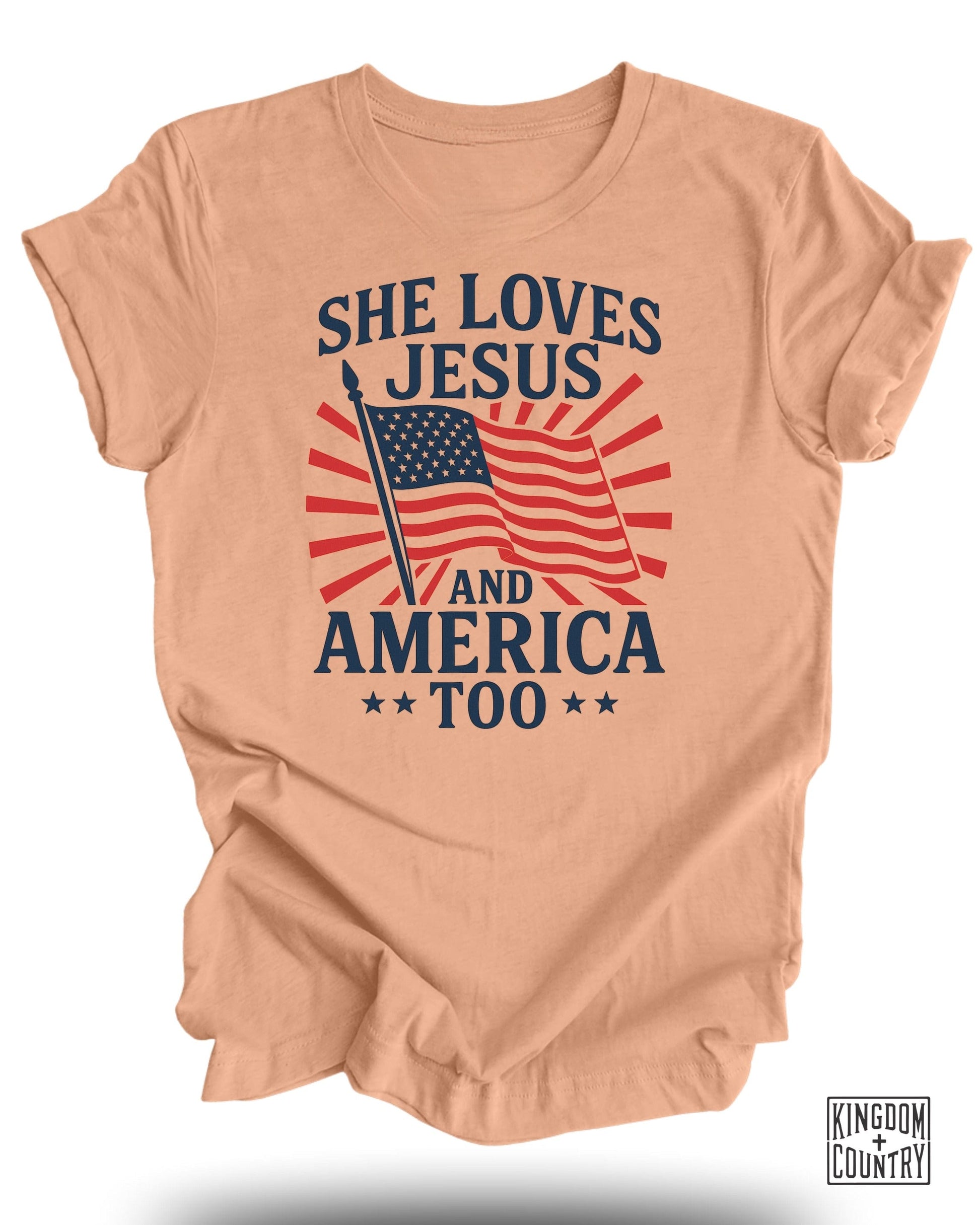 She Loves Jesus and America Too Statement product type
