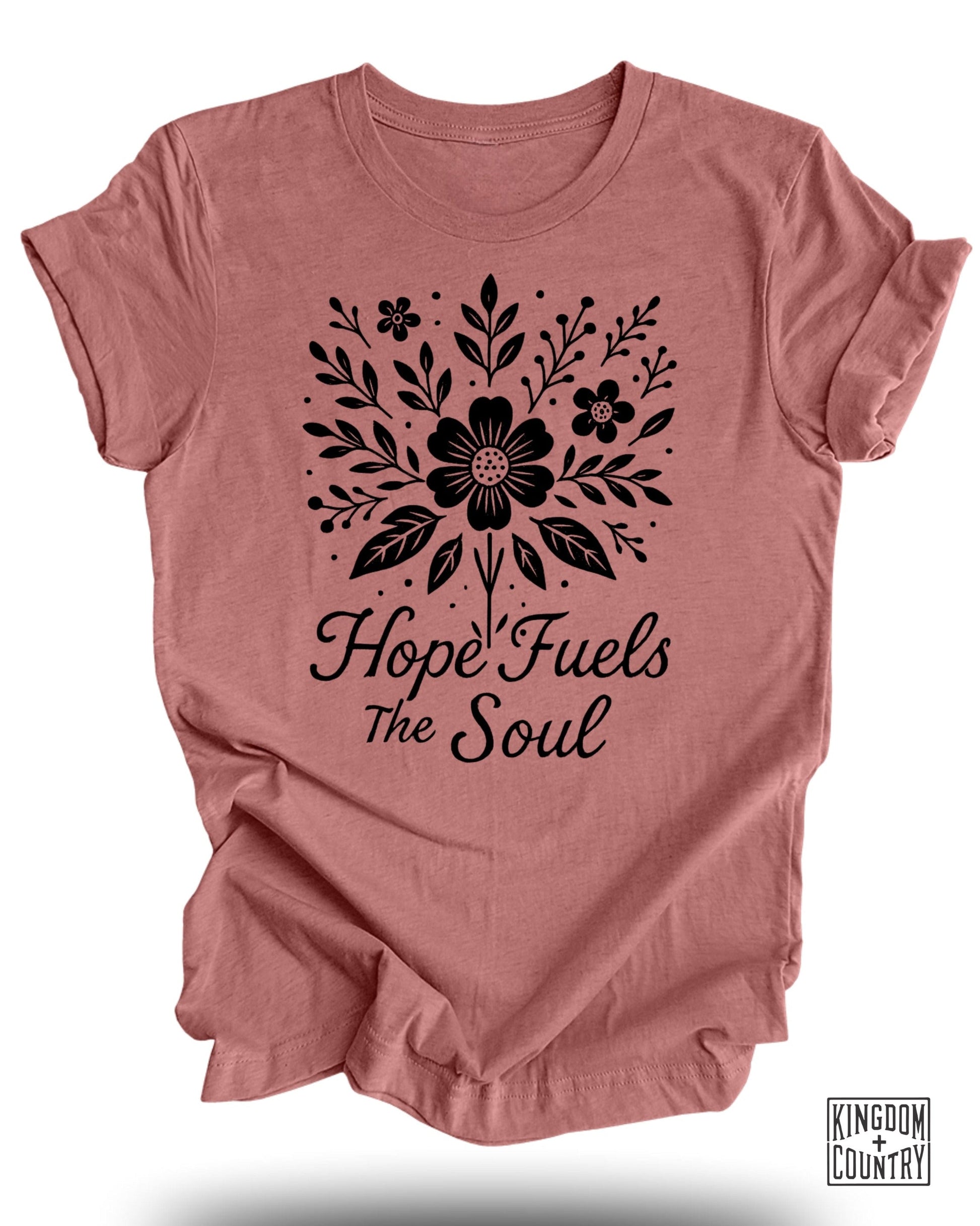 Hope Fuels The Soul Floral Graphic T-Shirt product type