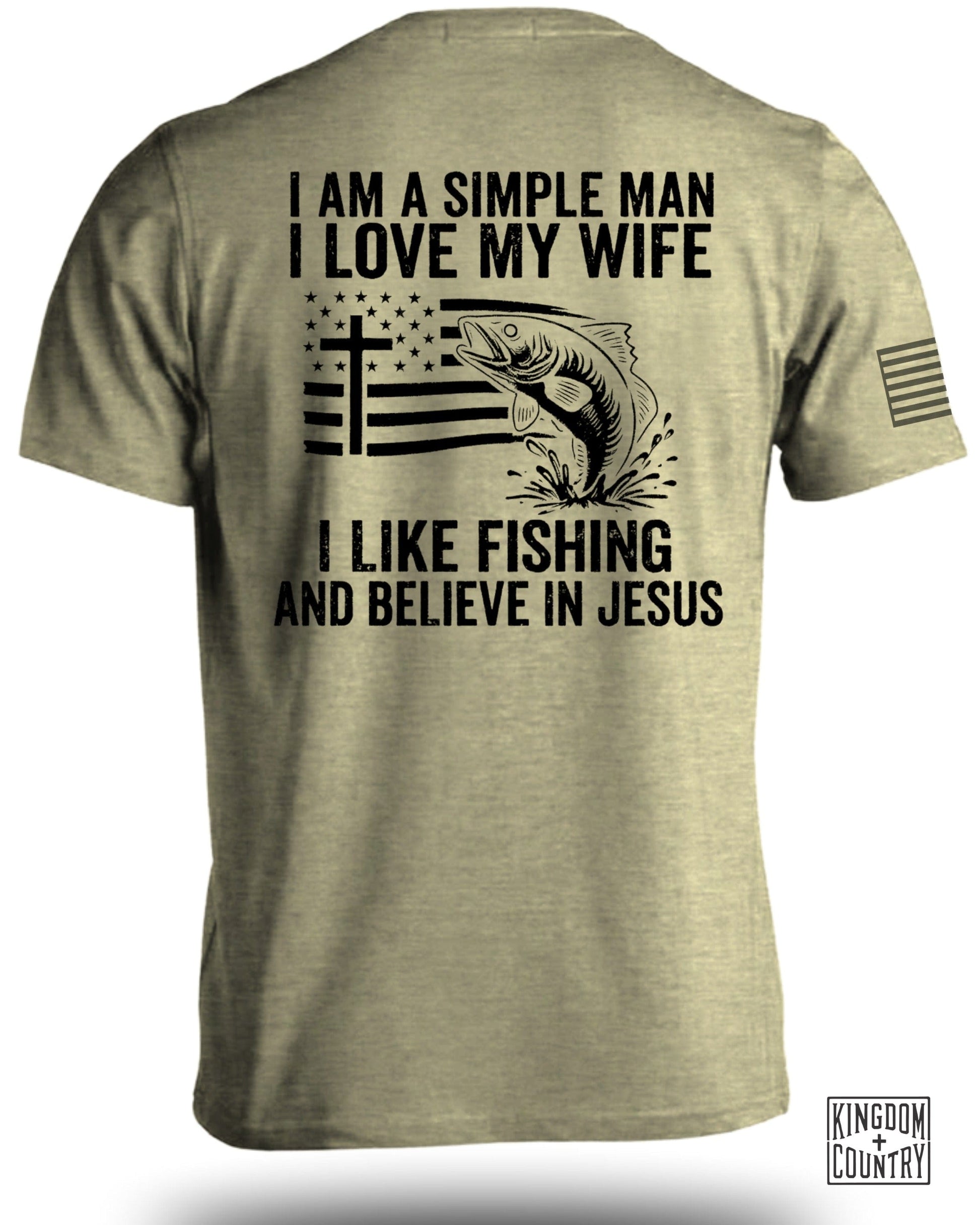 Simple Man Who Loves Wife Fishing Jesus Shirt product