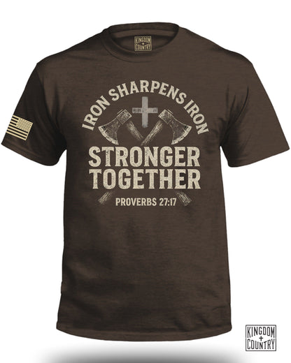 Iron Sharpens Iron Stronger Together Proverbs T-shirt product