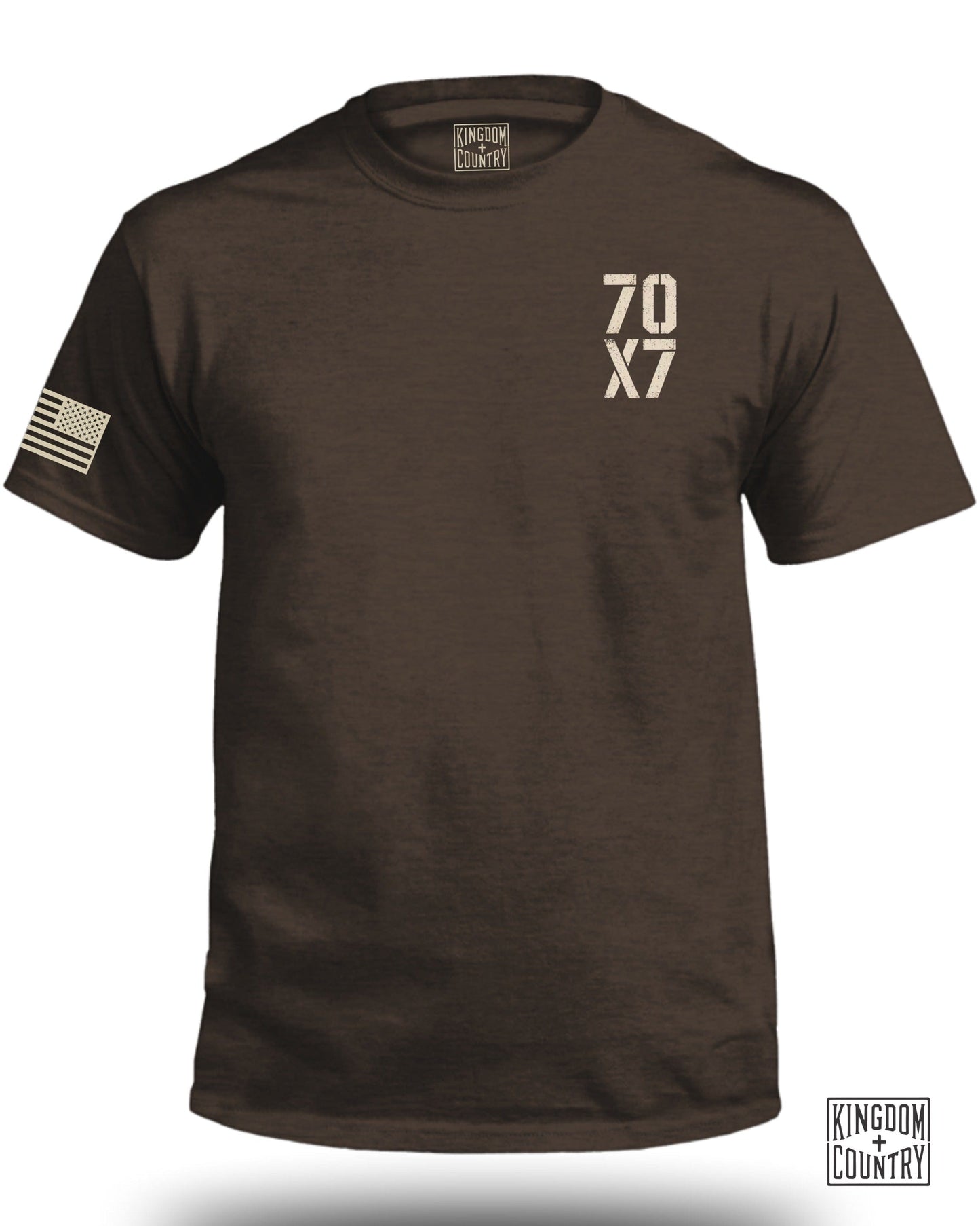 Stylish Brown Tee with Unique Number Print product type