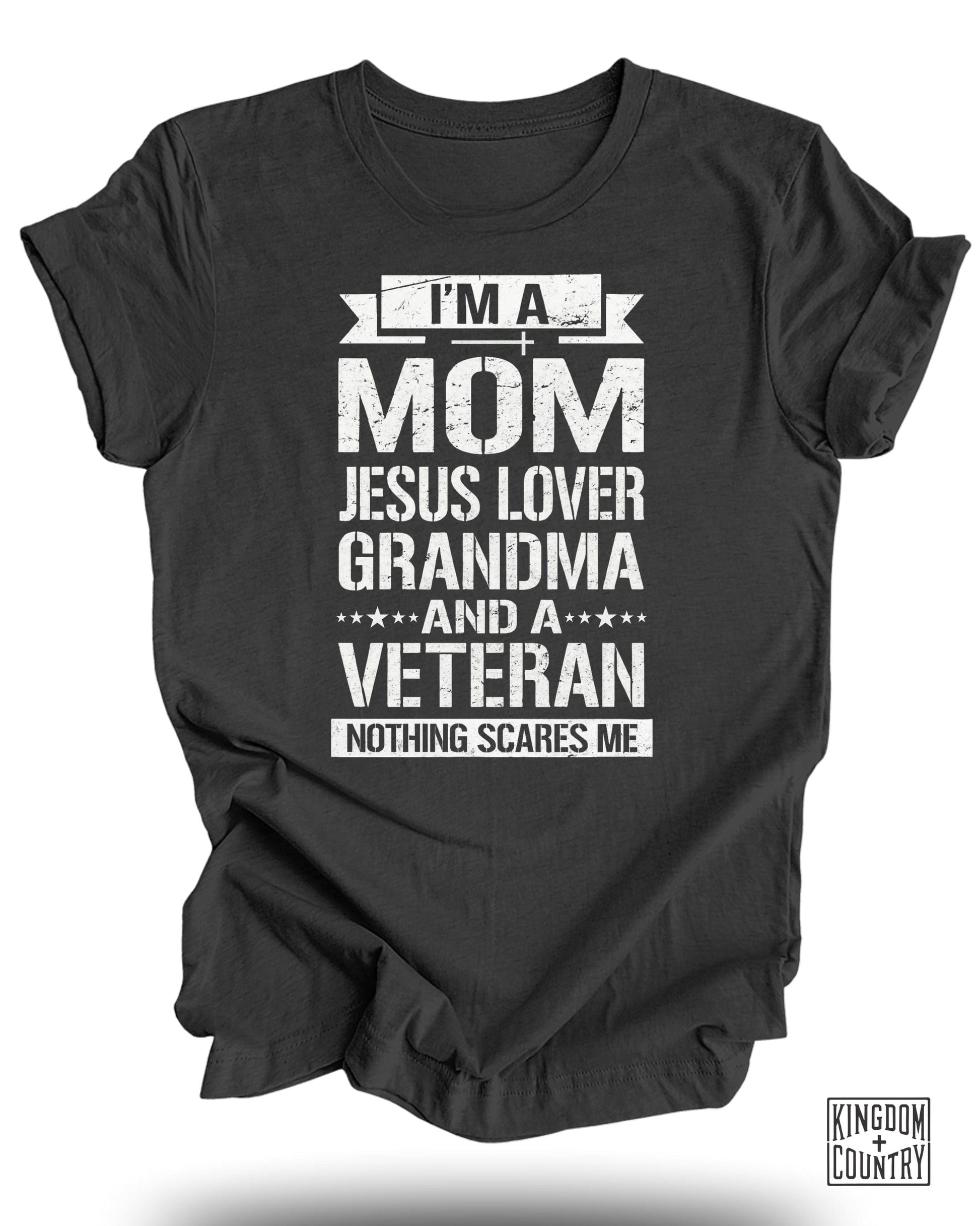 I'm A Mom Jesus Lover Grandma And Veteran Shirt product