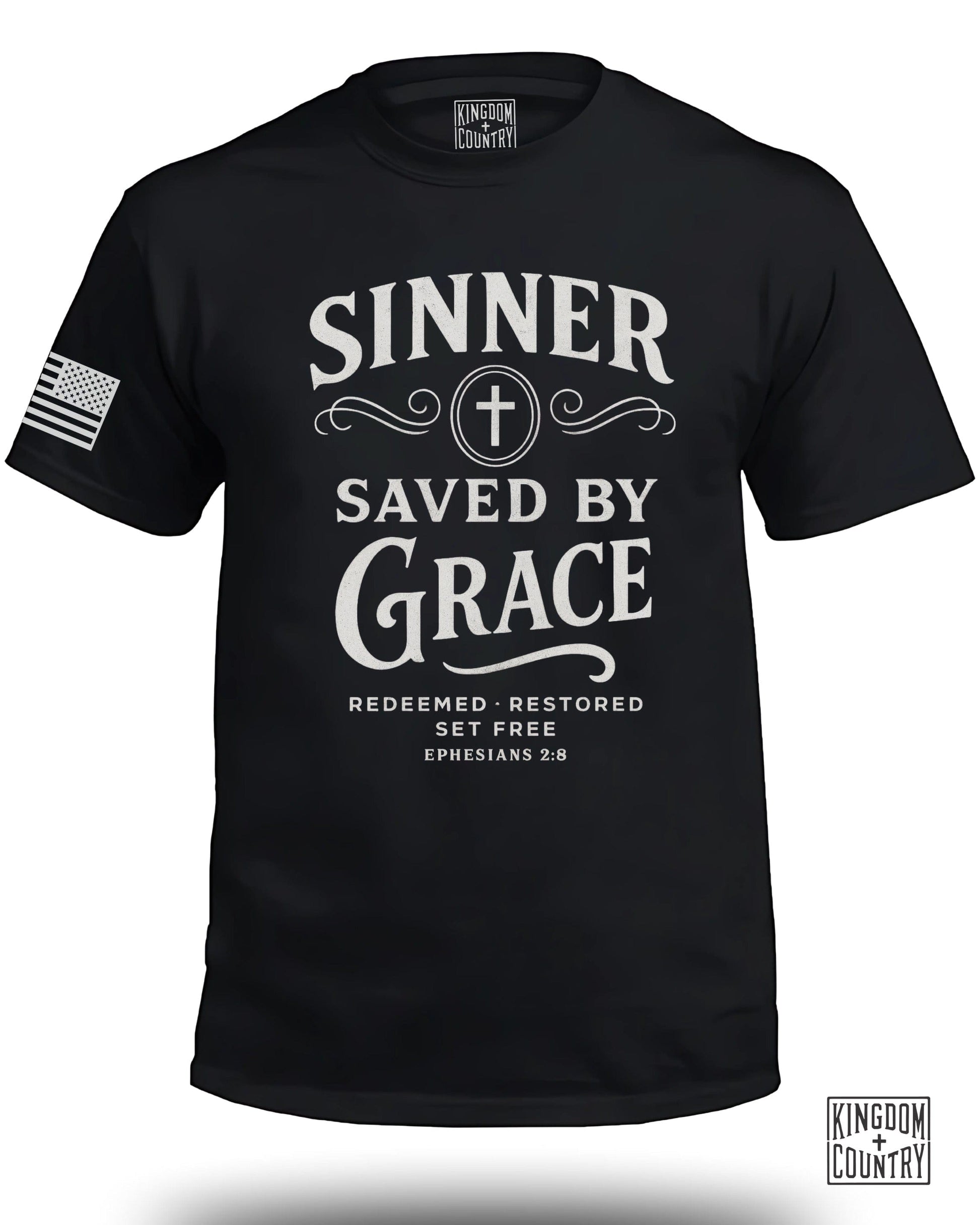Sinner Saved by Grace Christian Faith T-Shirt product