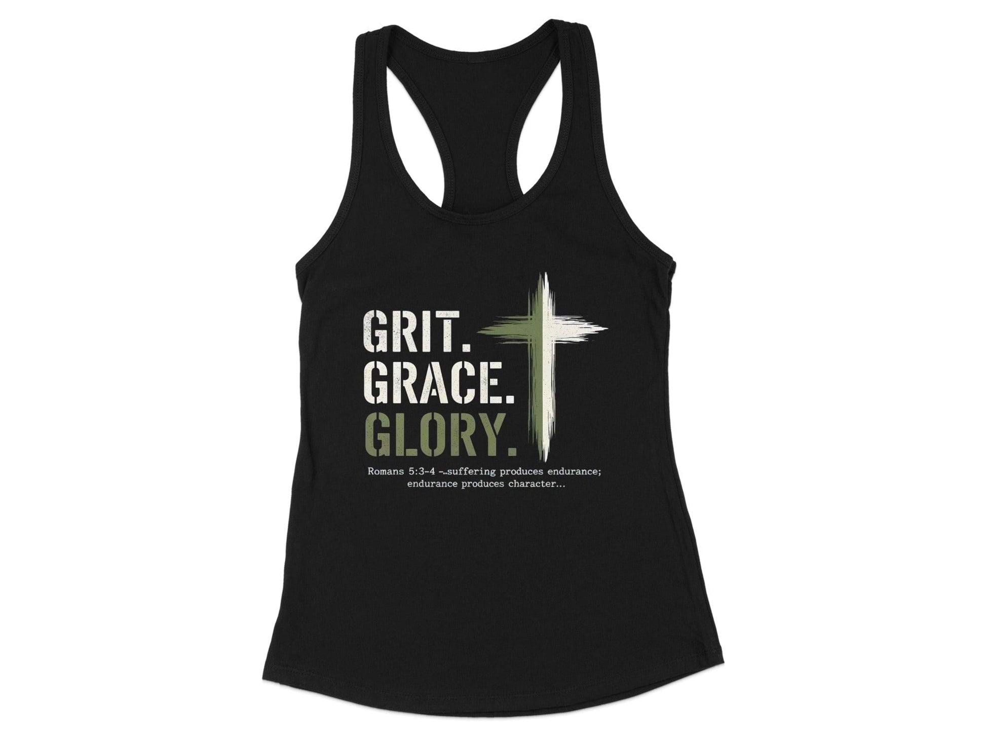 Grit Grace Glory Motivational Quote Tank Top Product