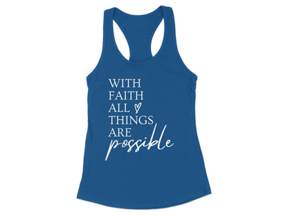 With Faith All Things Are Possible tank top product