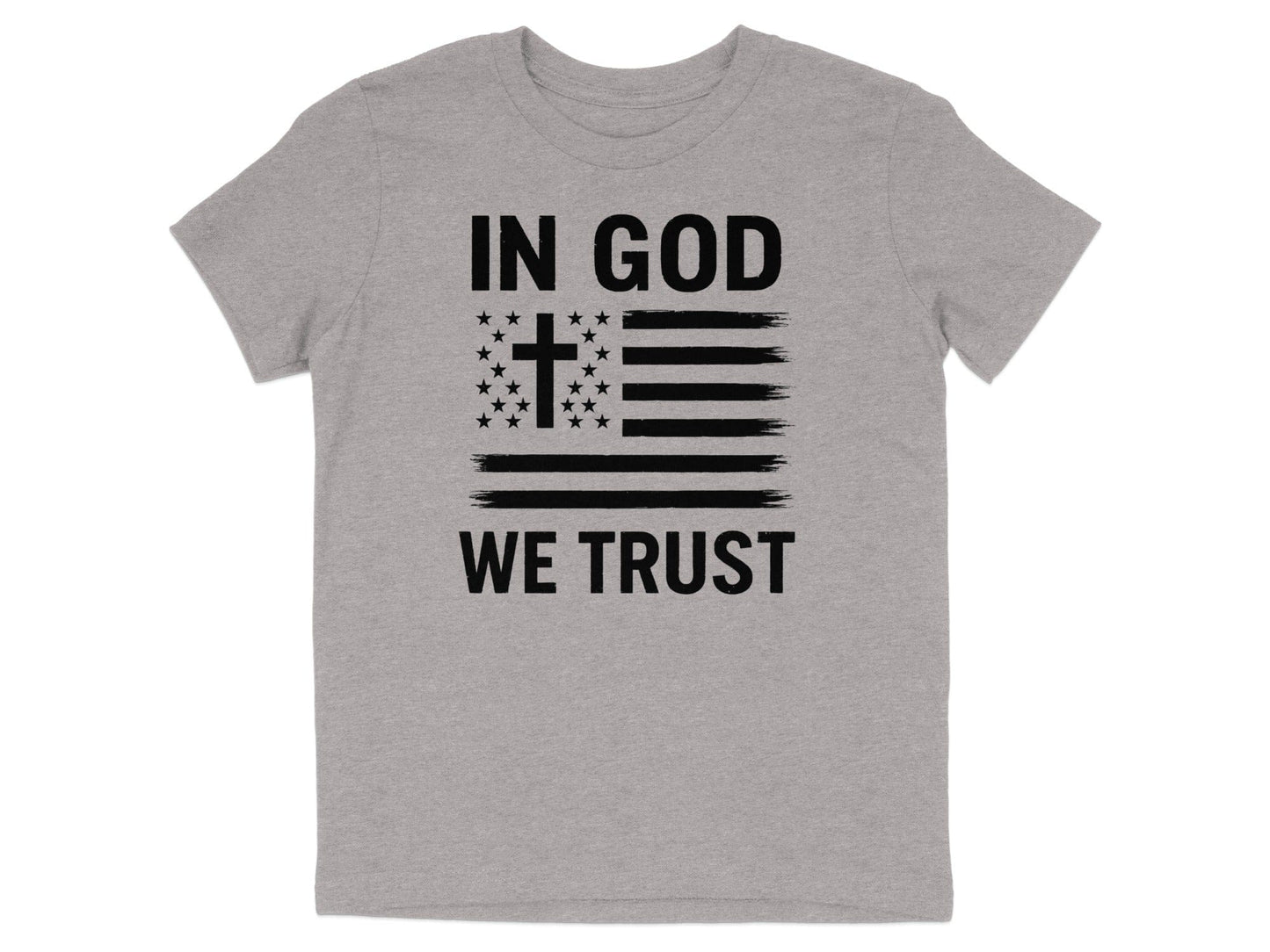 In God We Trust Flag Cross T-Shirt design