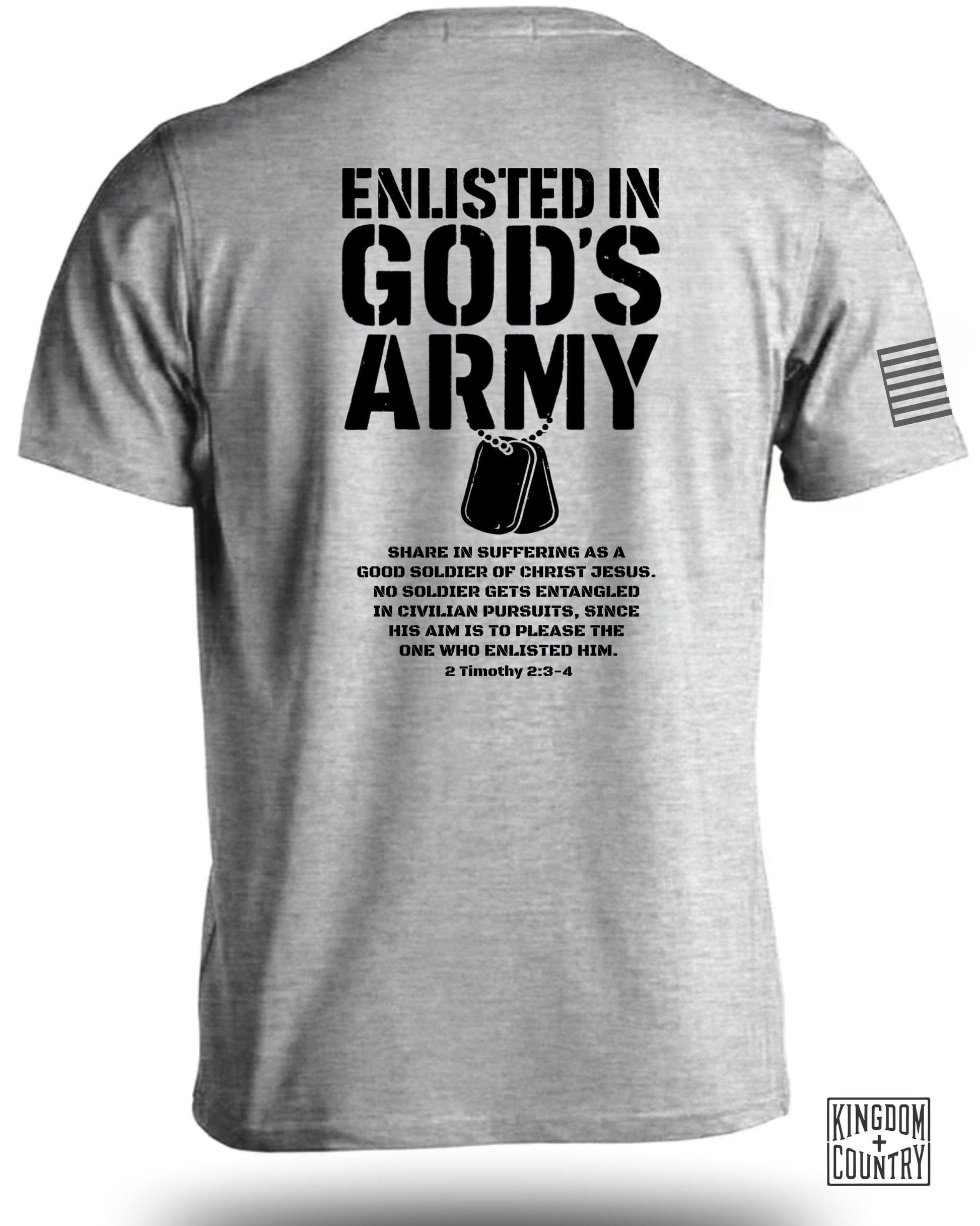 Enlisted in God's Army Graphic Printed T-shirt product type