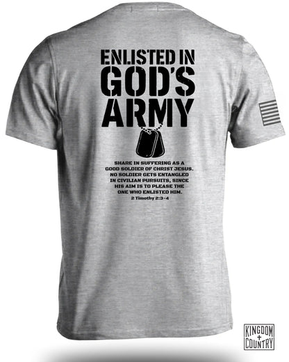 Enlisted in God's Army Graphic Printed T-shirt product type