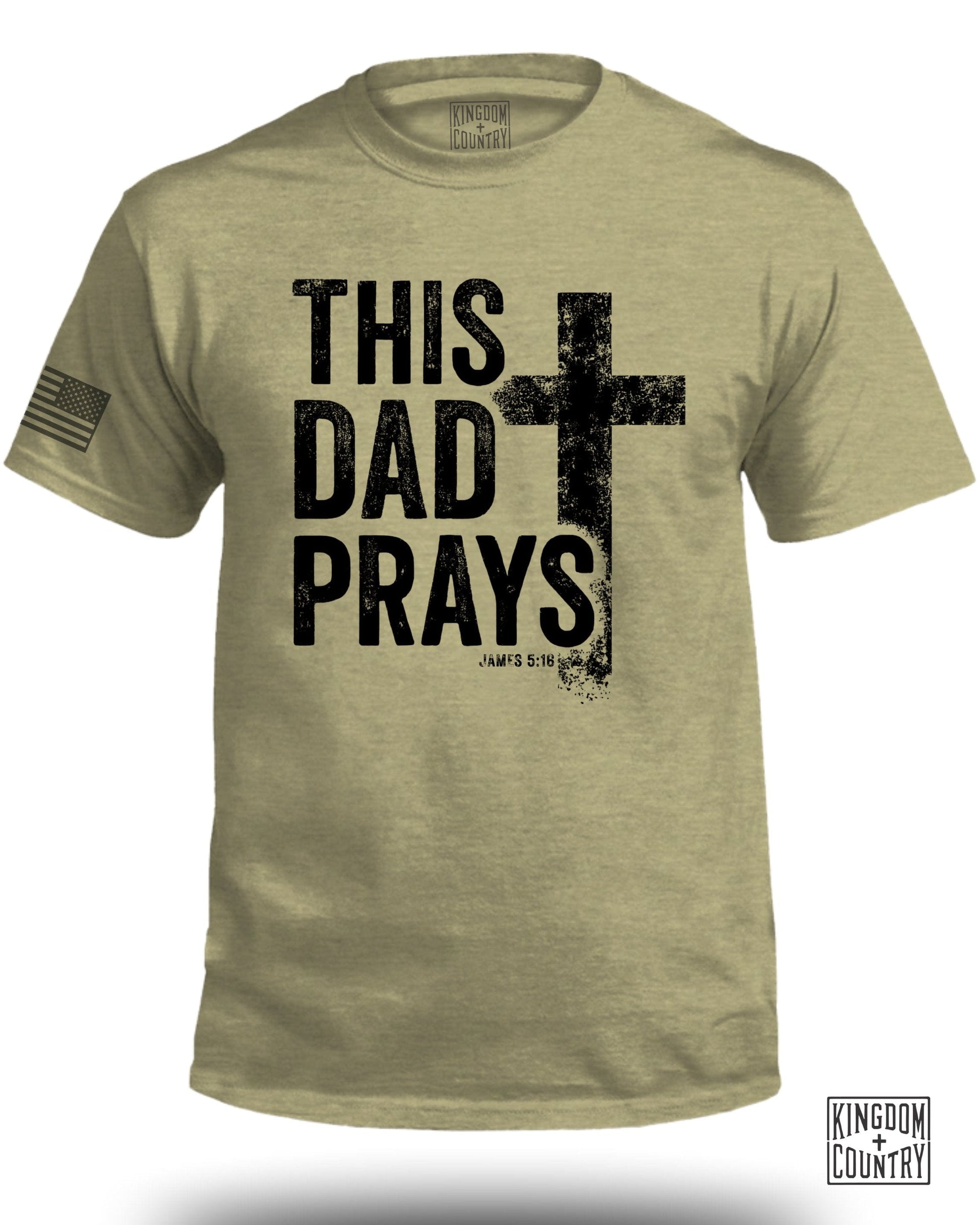 This Dad Prays Graphic T-Shirt Christian Apparel Product