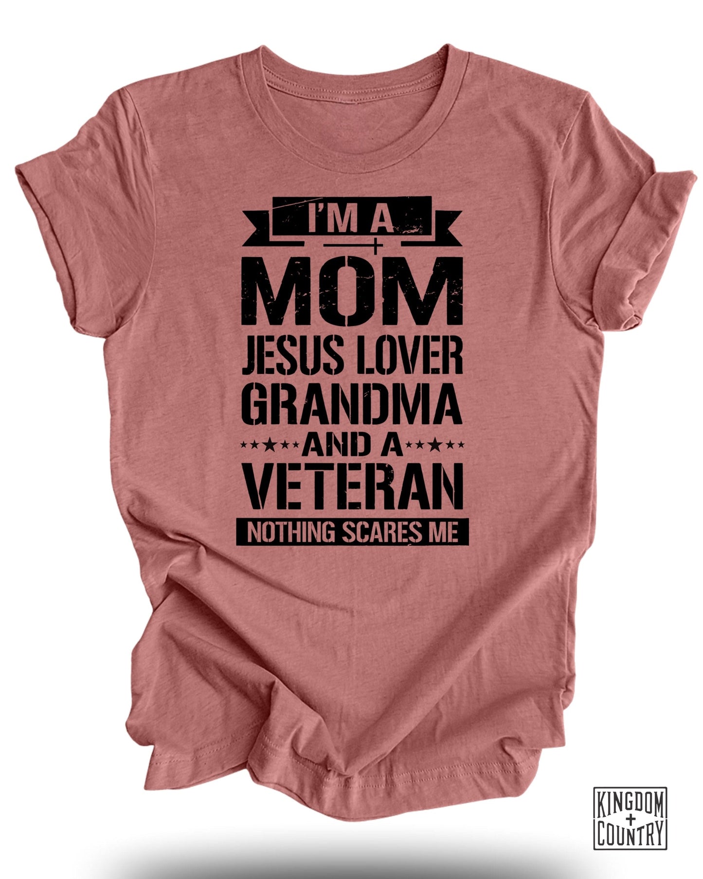 I'm A Mom Jesus Lover Grandma Veteran T-shirt product