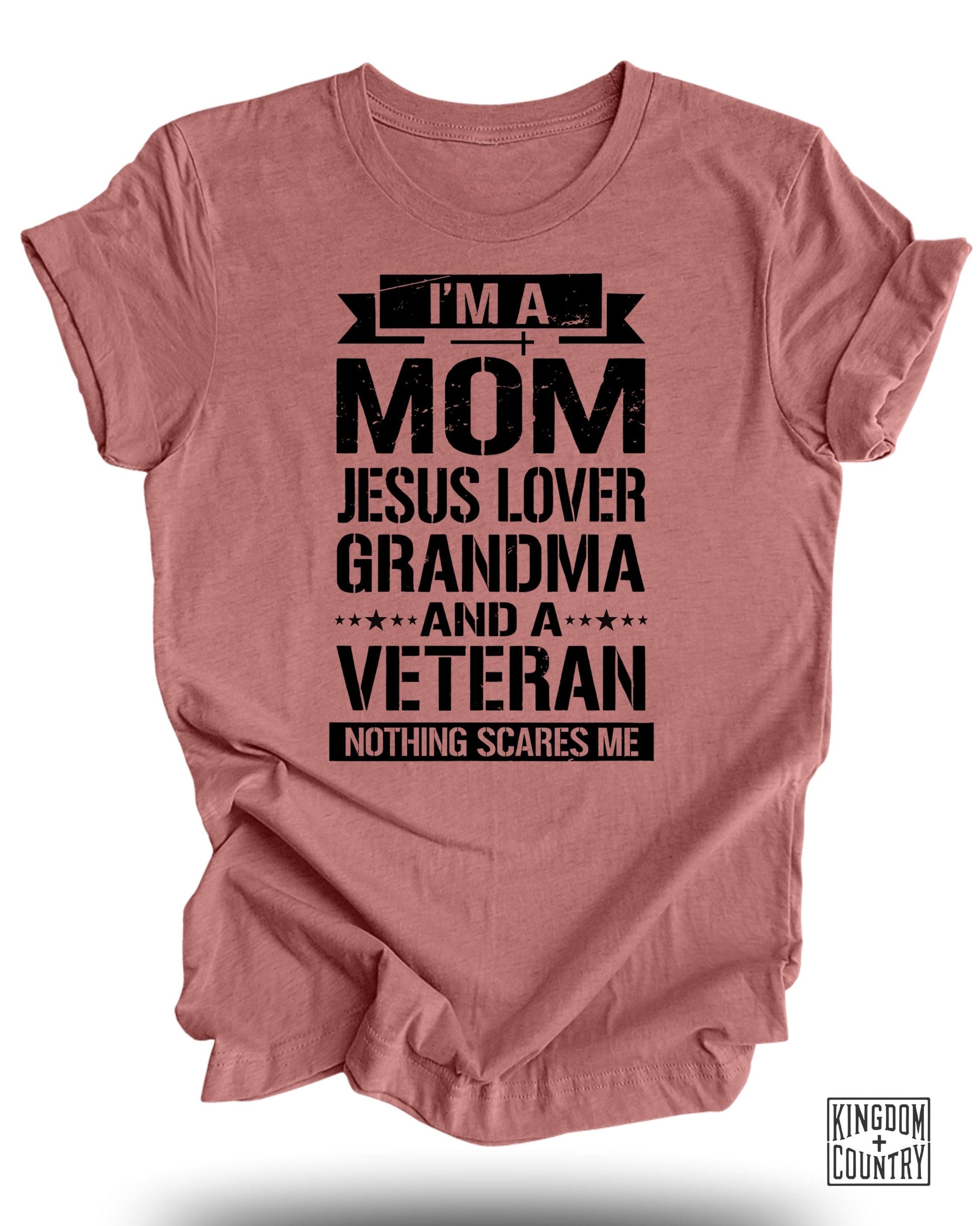 I'm A Mom Jesus Lover Grandma Veteran T-shirt product