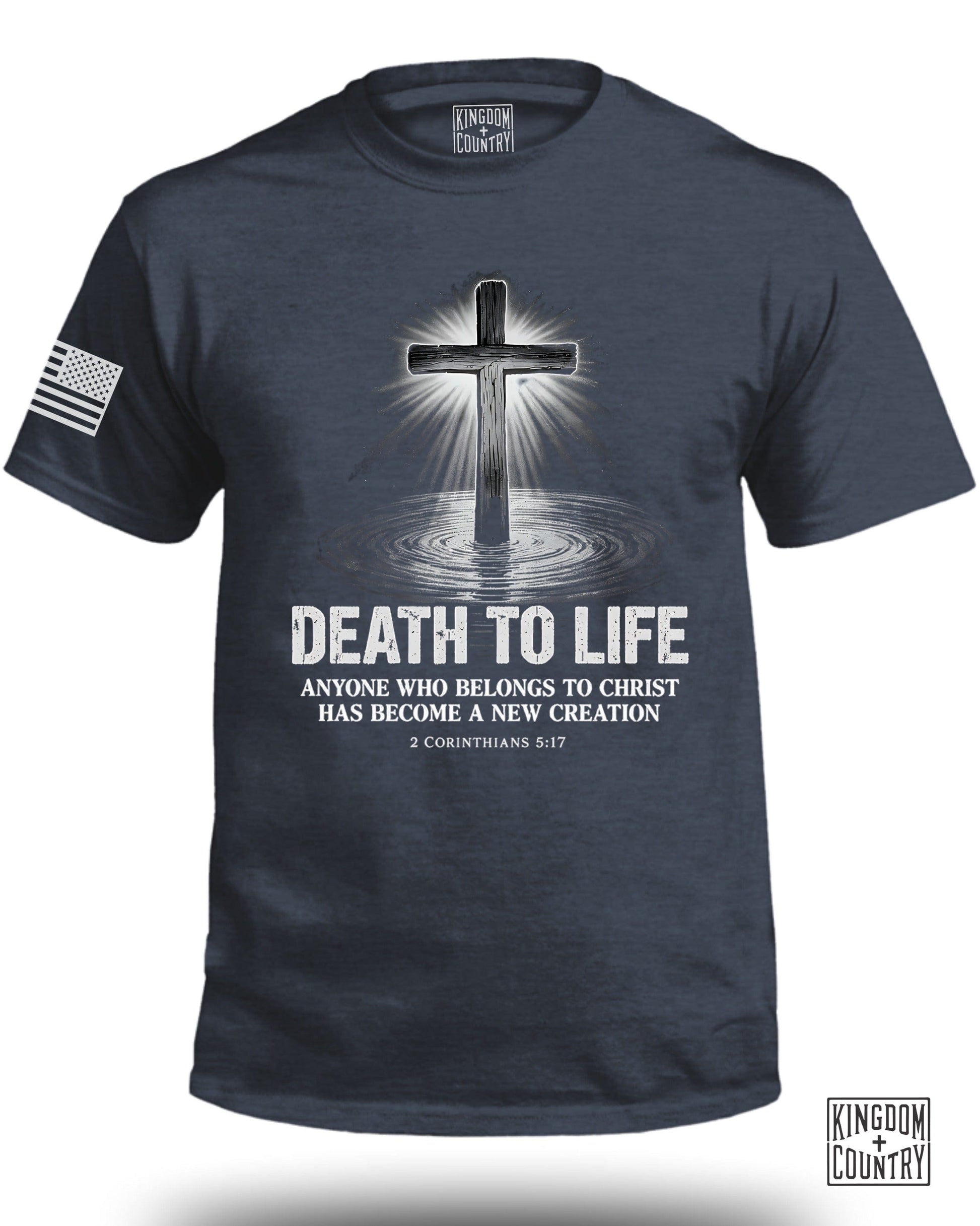 Death to Life Inspirational Cross T-Shirt Product