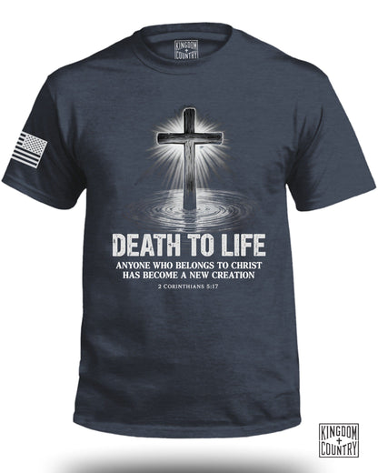 Death to Life Inspirational Cross T-Shirt Product