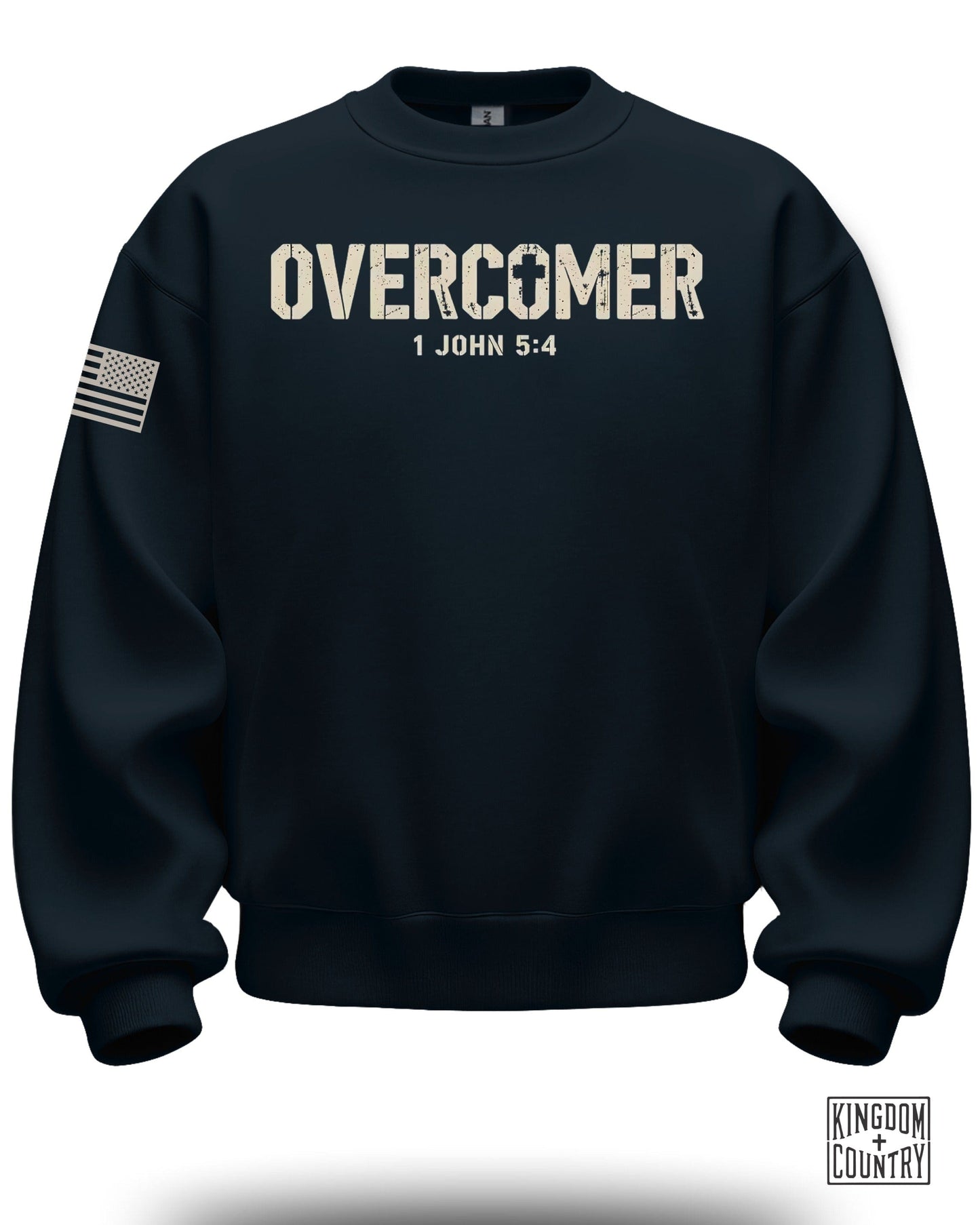 OVERCOMER 1 John 5:4 American Flag oversized product
