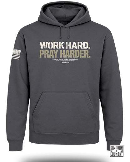 Work Hard Pray Harder Inspirational Hoodie
