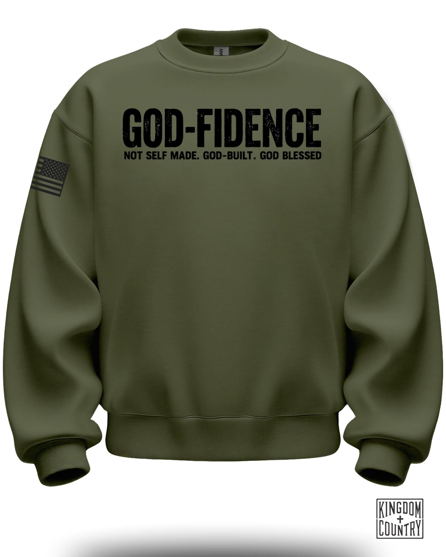 GOD-FIDENCE Not Self Made God Built God Blessed Sweater
