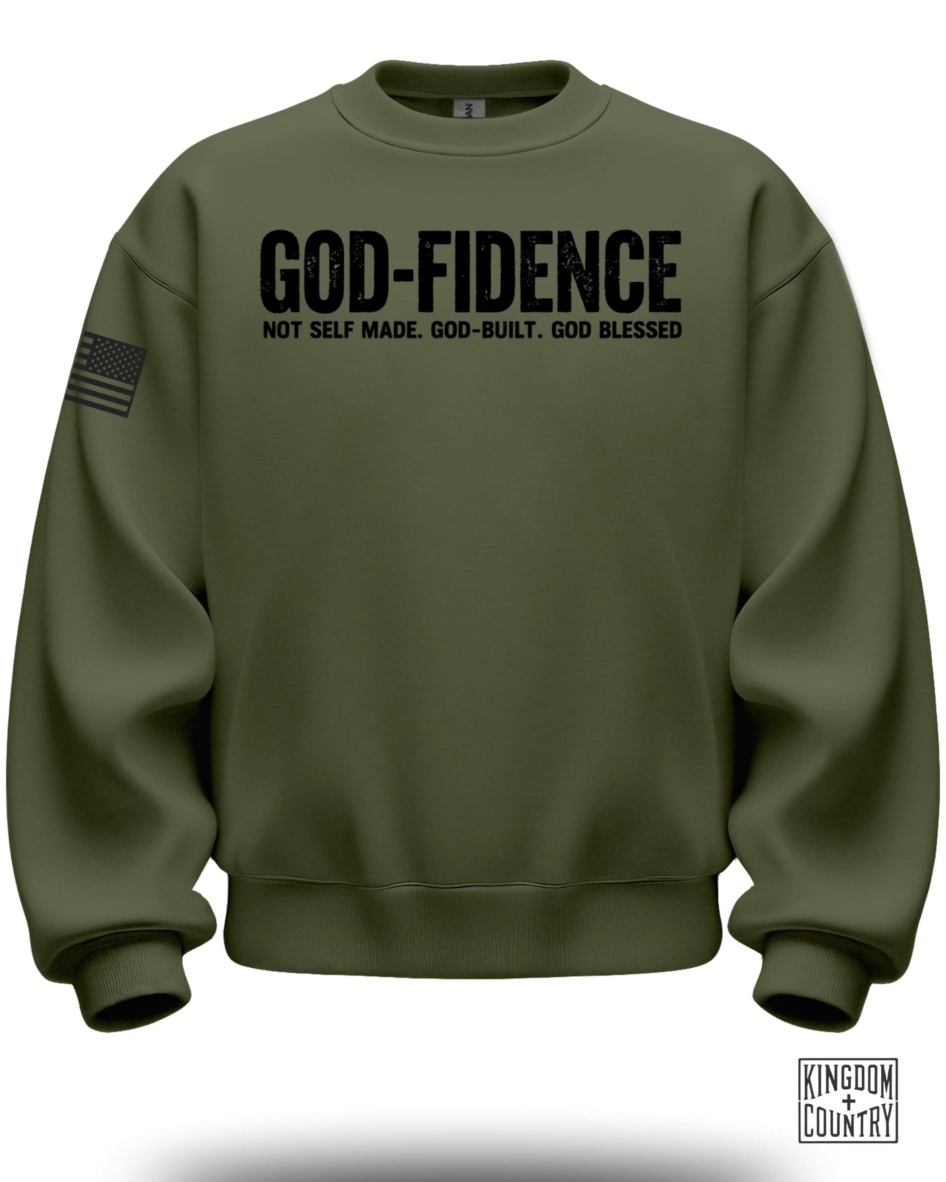 GOD-FIDENCE Not Self Made God Built God Blessed Sweater