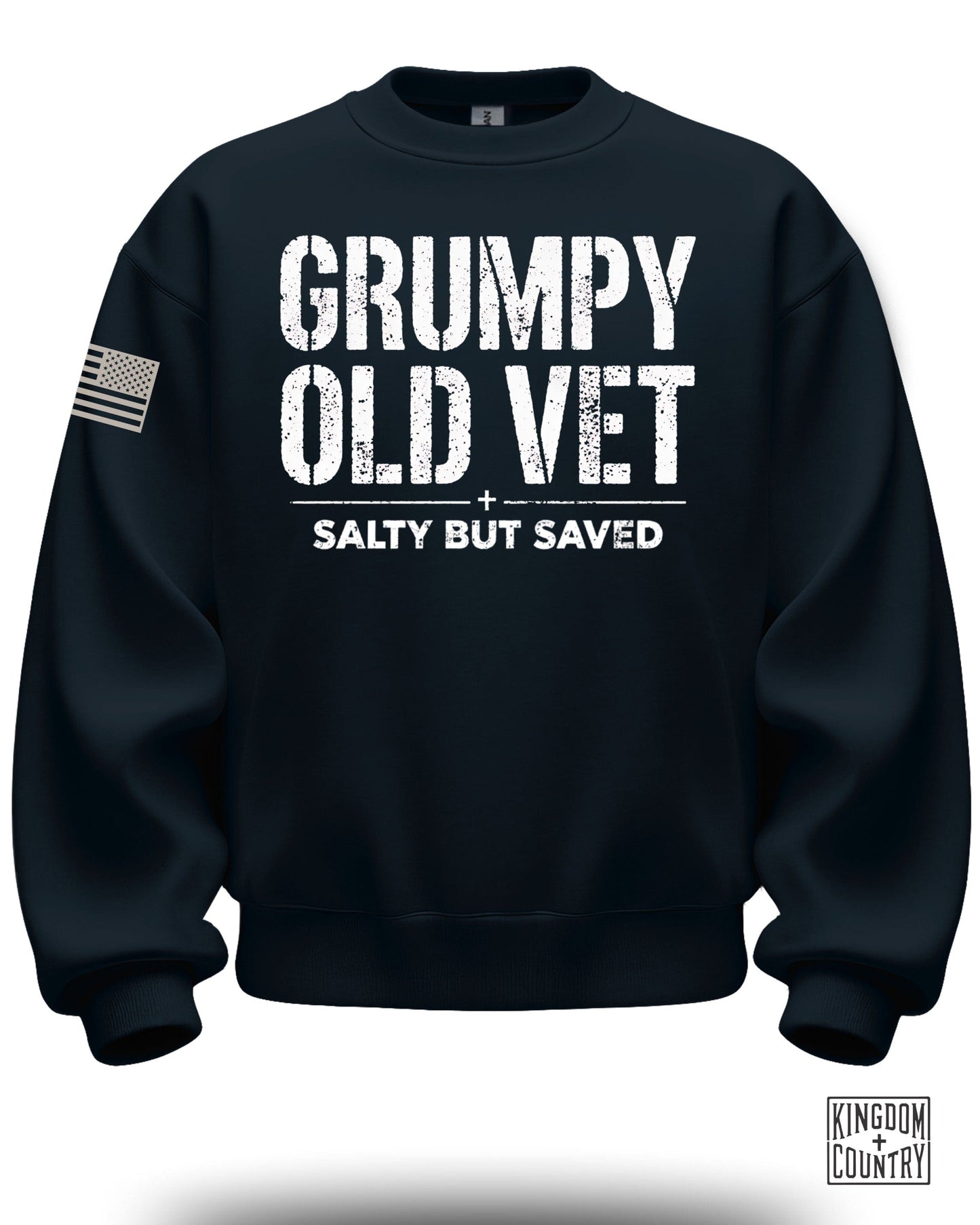 Grumpy Old Vet Salty But Saved Sweatshirt